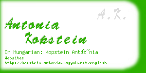 antonia kopstein business card